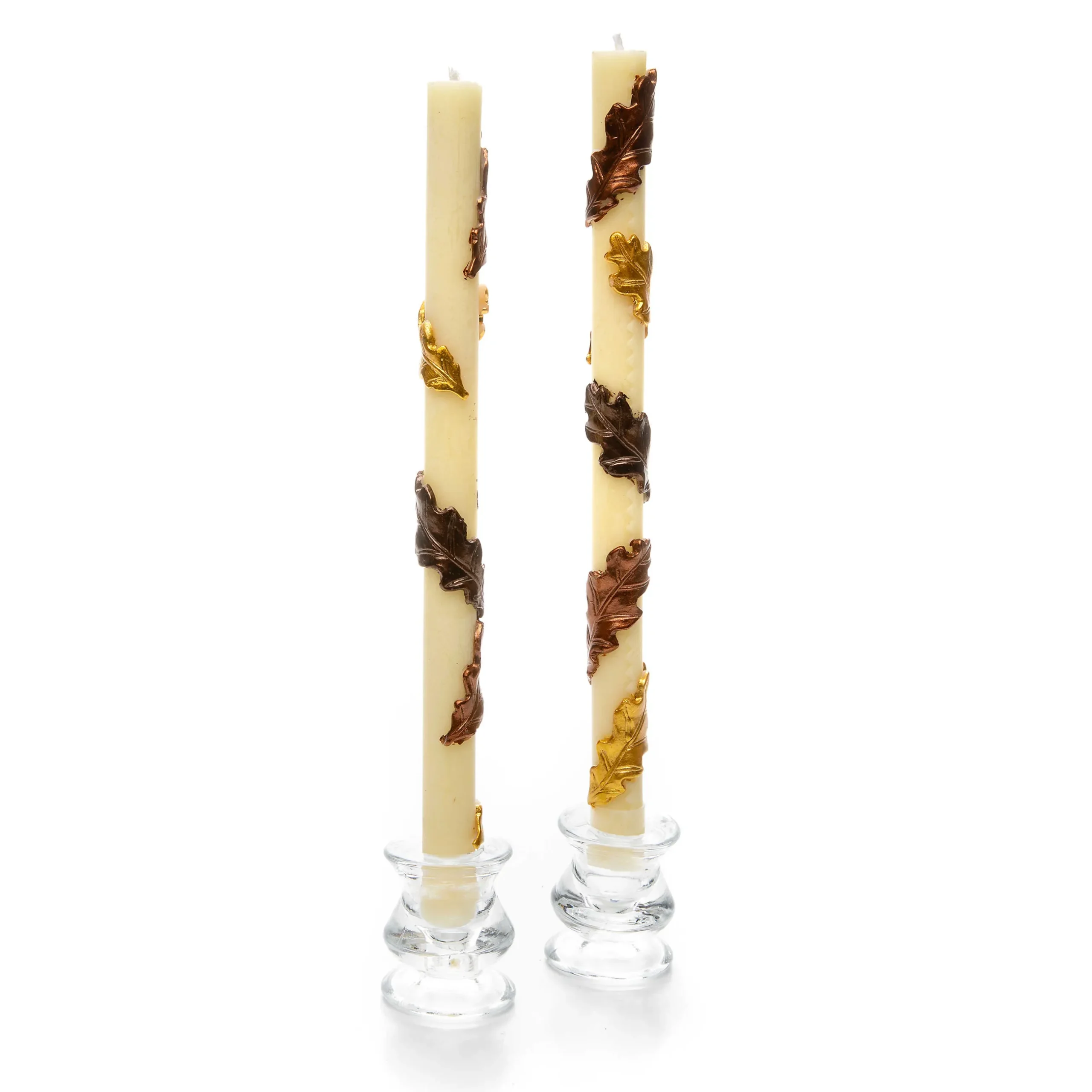 The Fall Shop|Candles & Fragrances|MacKenzie-Childs Falling Leaves Dinner Candles, Set of 2