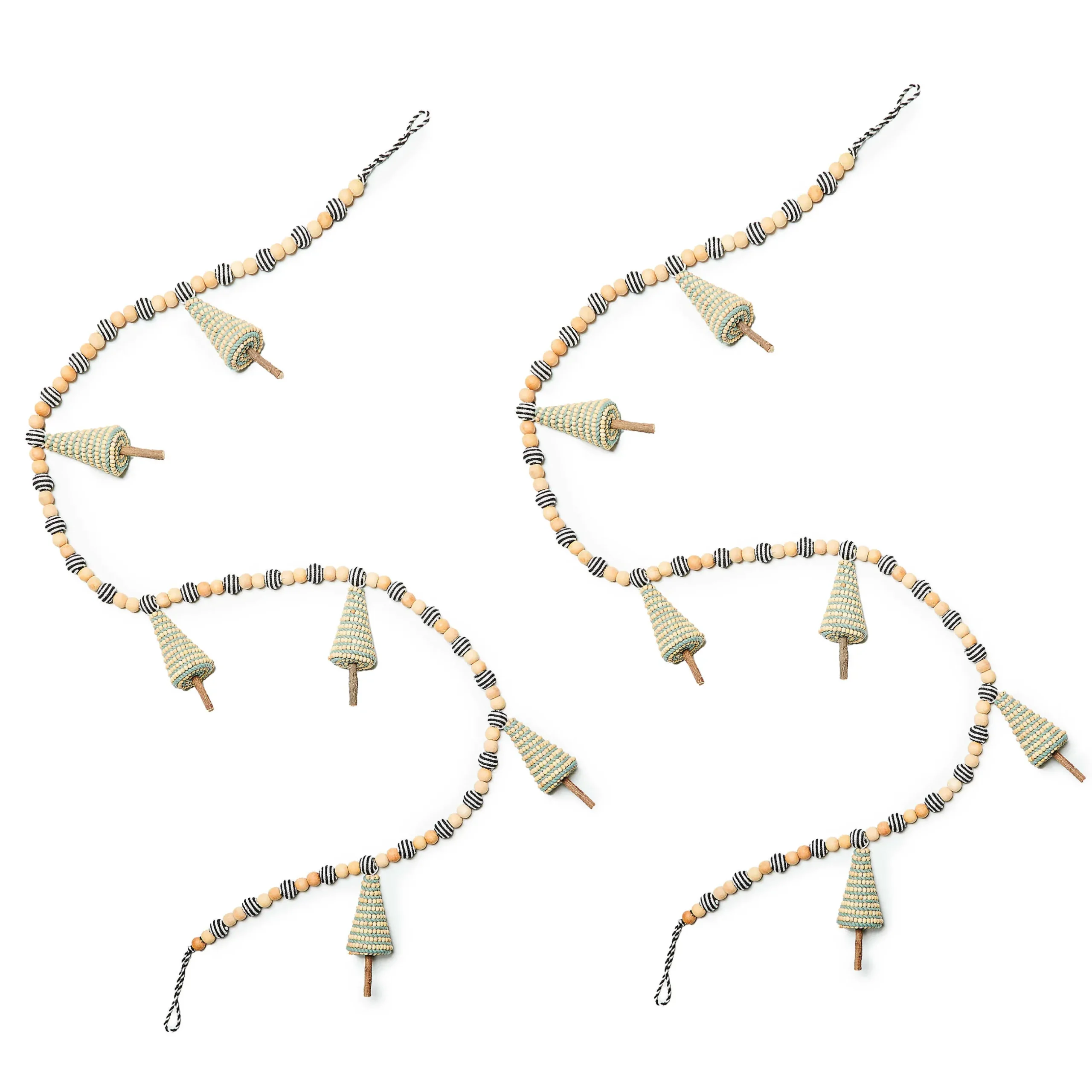 Holiday|Room Accents|MacKenzie-Childs Farmhouse Holiday Beaded Tree Garland, Set of 2