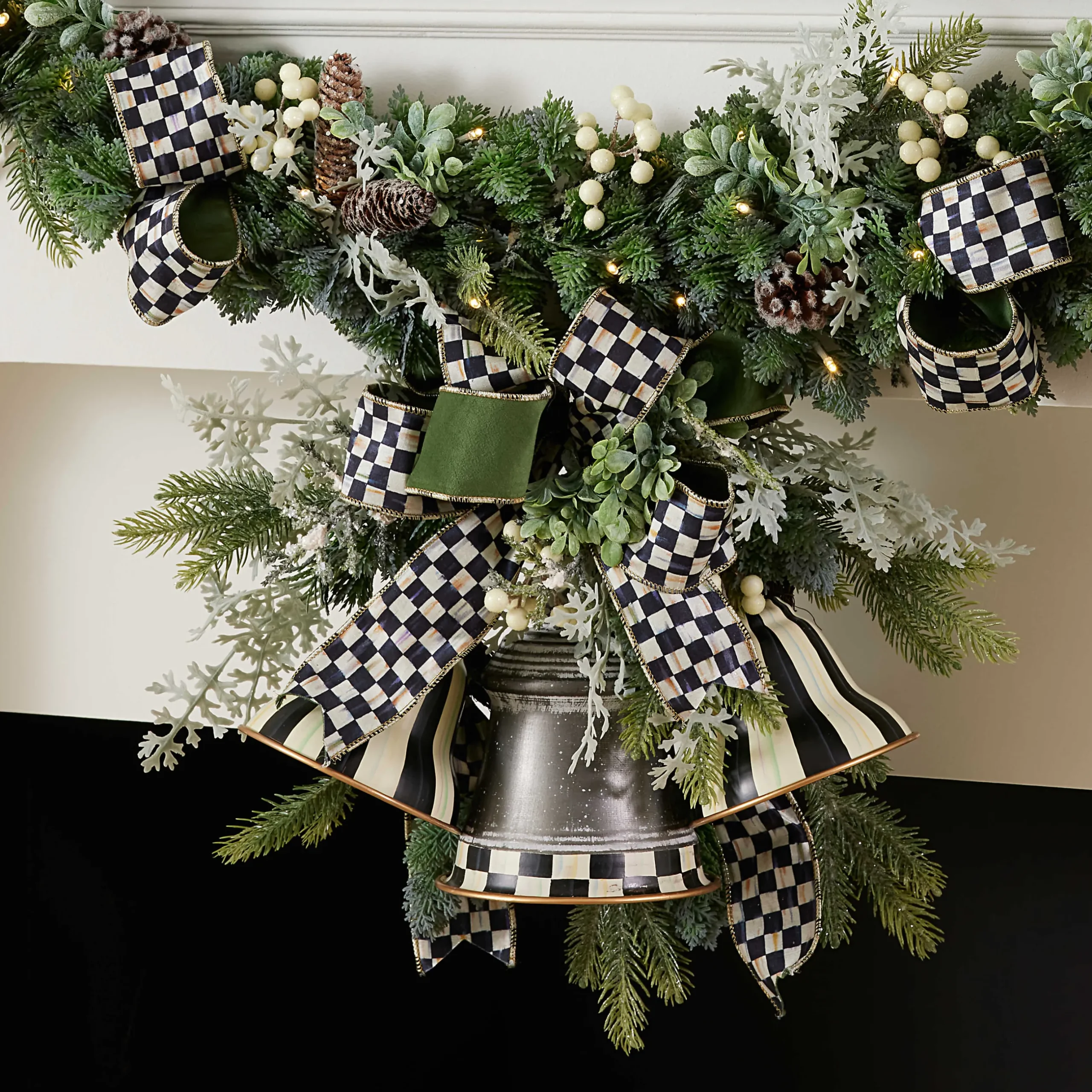 Holiday|Greenery & Florals|MacKenzie-Childs Farmhouse Holiday Bell Swag