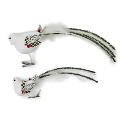 Decor Sets|Finishing Touches|MacKenzie-Childs Farmhouse Holiday Bird Clips, Set of 2