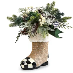 Greenery & Florals|MacKenzie-Childs Farmhouse Holiday Boot Arrangement