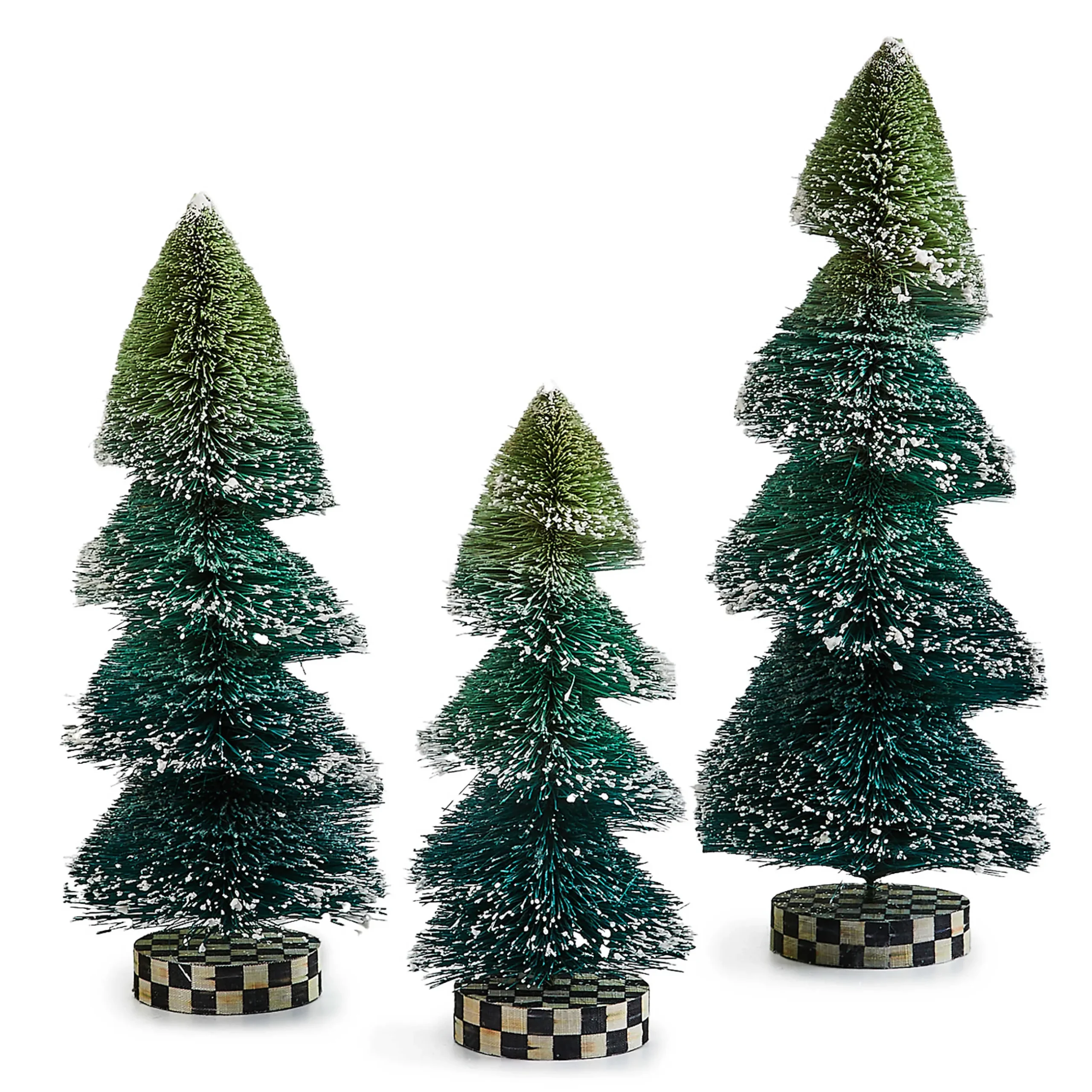 Room Accents|Table Accessories|MacKenzie-Childs Farmhouse Holiday Bottle Brush Trees - Set of 3