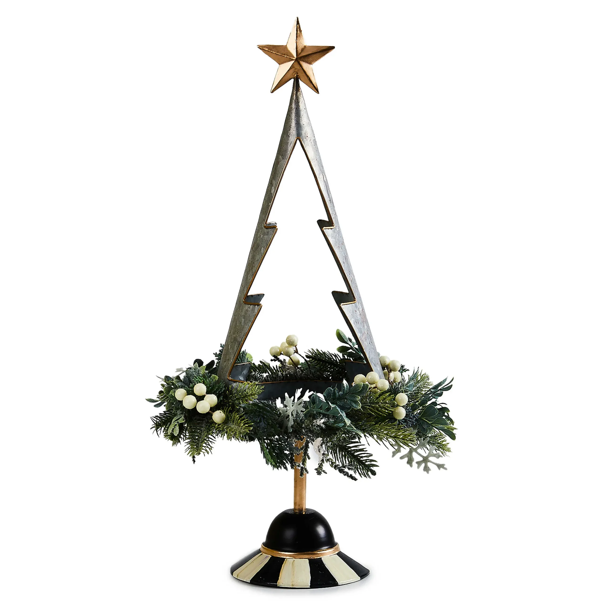 Greenery & Florals|Room Accents|MacKenzie-Childs Farmhouse Holiday Galvanized Tabletop Tree