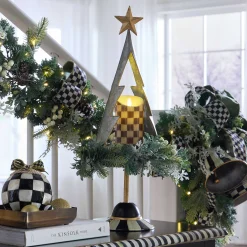 Greenery & Florals|Room Accents|MacKenzie-Childs Farmhouse Holiday Galvanized Tabletop Tree