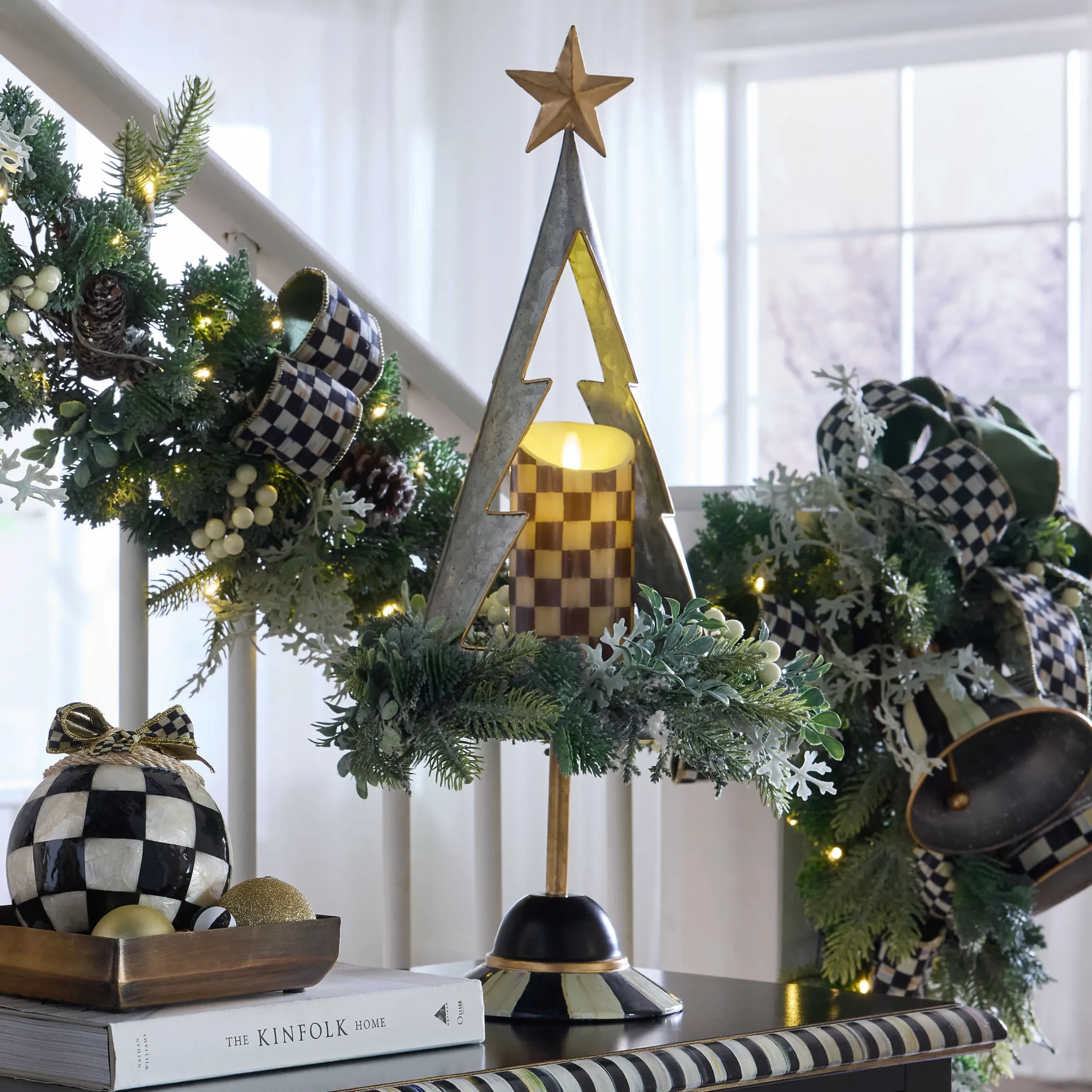 Greenery & Florals|Room Accents|MacKenzie-Childs Farmhouse Holiday Galvanized Tabletop Tree