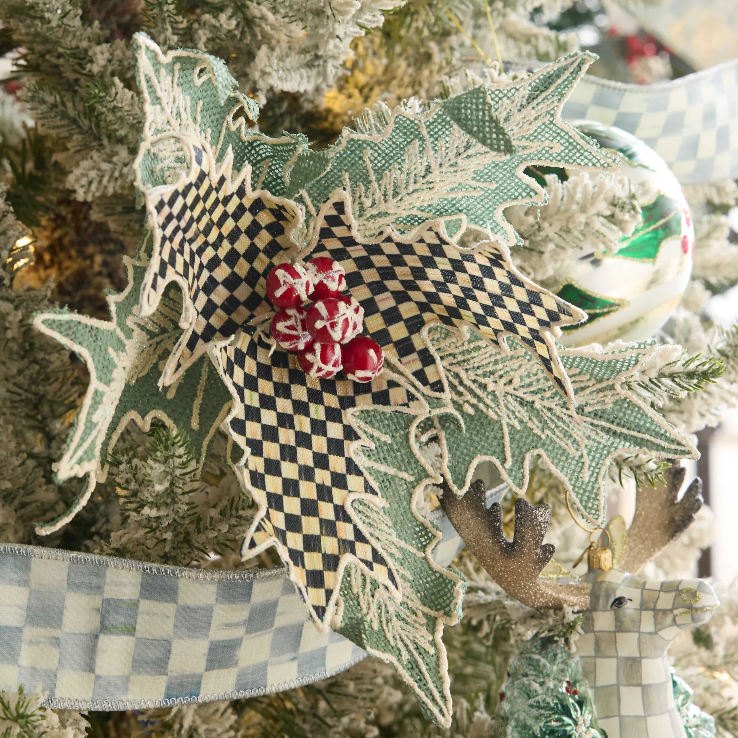 Finishing Touches|MacKenzie-Childs Farmhouse Holiday Holly Clip