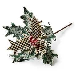 Greenery & Florals|MacKenzie-Childs Farmhouse Holiday Holly Stem