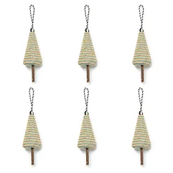 Holiday|MacKenzie-Childs Farmhouse Holiday Tree Ornaments, Set of 6