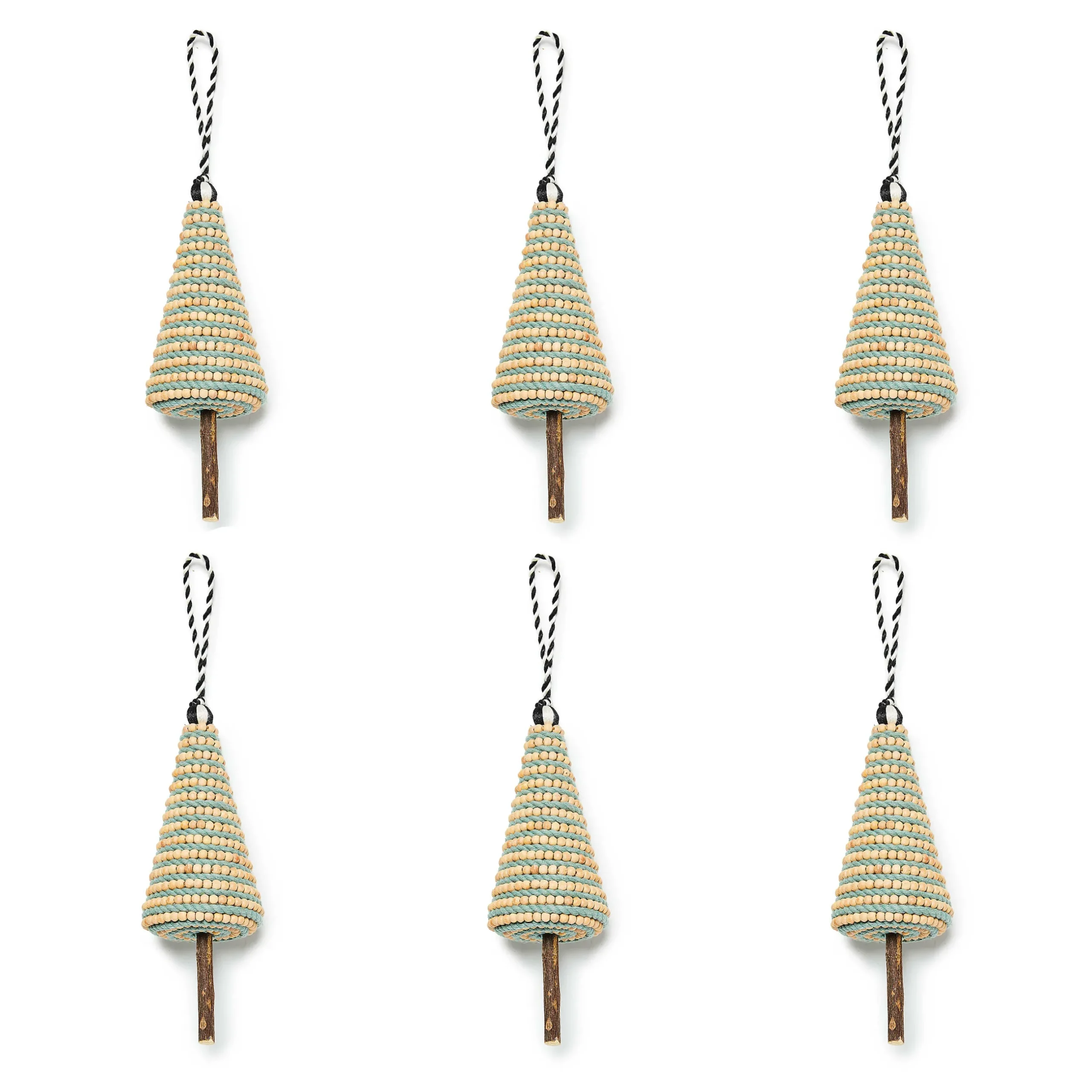 Holiday|MacKenzie-Childs Farmhouse Holiday Tree Ornaments, Set of 6