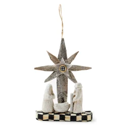 Holiday|MacKenzie-Childs Farmhouse Holiday Wood Nativity Ornament