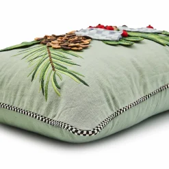 Pillows, Throws, & Cushions|MacKenzie-Childs Farmhouse Holly Holiday Lumbar Pillow