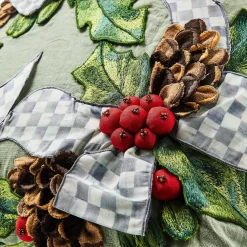 Pillows, Throws, & Cushions|MacKenzie-Childs Farmhouse Holly Holiday Throw Pillow