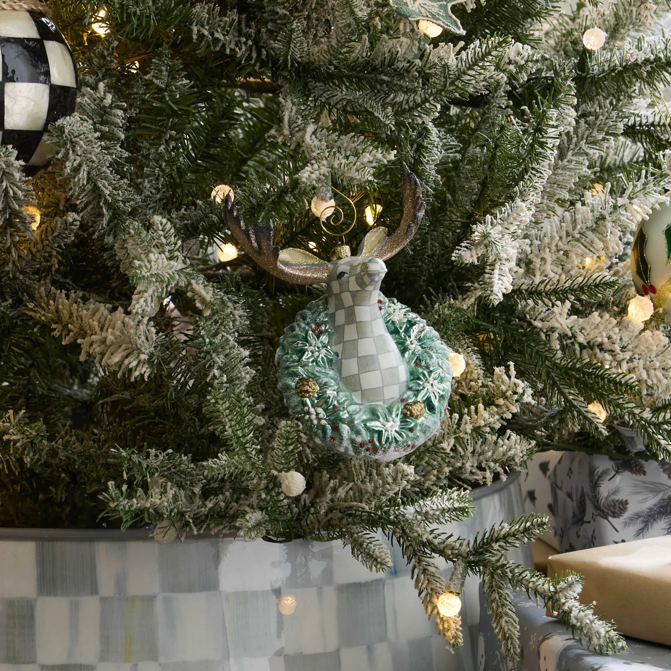 Holiday|MacKenzie-Childs Farmhouse Moose Glass Ornament