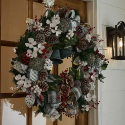 Holiday|Greenery & Florals|MacKenzie-Childs Farmhouse Sterling Holiday 30 Wreath