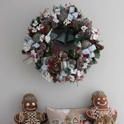 Holiday|Greenery & Florals|MacKenzie-Childs Farmhouse Sterling Holiday 30 Wreath