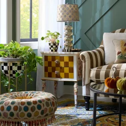 Storage Furniture|Living Room|MacKenzie-Childs Field Study Check Accent Chest
