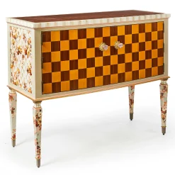 Storage Furniture|Entryway Furniture|MacKenzie-Childs Field Study Check Console Table