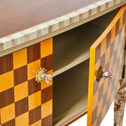 Storage Furniture|Entryway Furniture|MacKenzie-Childs Field Study Check Console Table