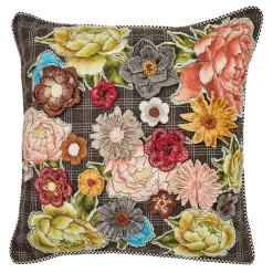 Pillows, Throws, & Cushions|MacKenzie-Childs Field Study Embroidered Floral Throw Pillow
