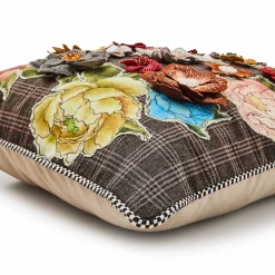 Pillows, Throws, & Cushions|MacKenzie-Childs Field Study Embroidered Floral Throw Pillow