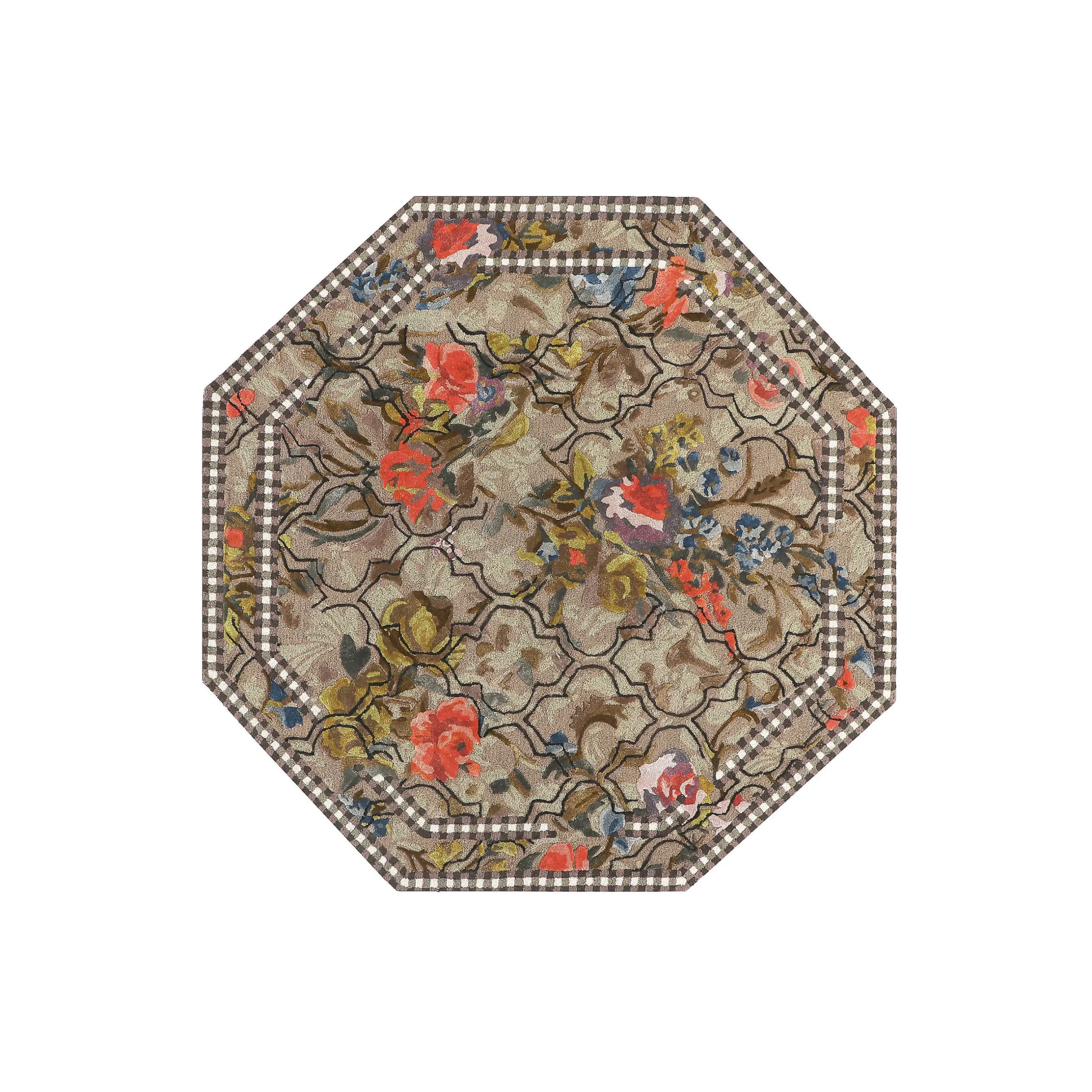 Rugs|MacKenzie-Childs Field Study Floral 6' Octagon Rug