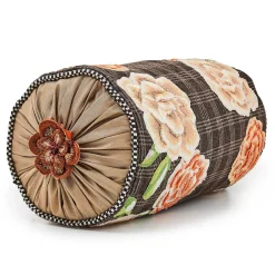 Pillows, Throws, & Cushions|MacKenzie-Childs Field Study Floral Beaded Bolster