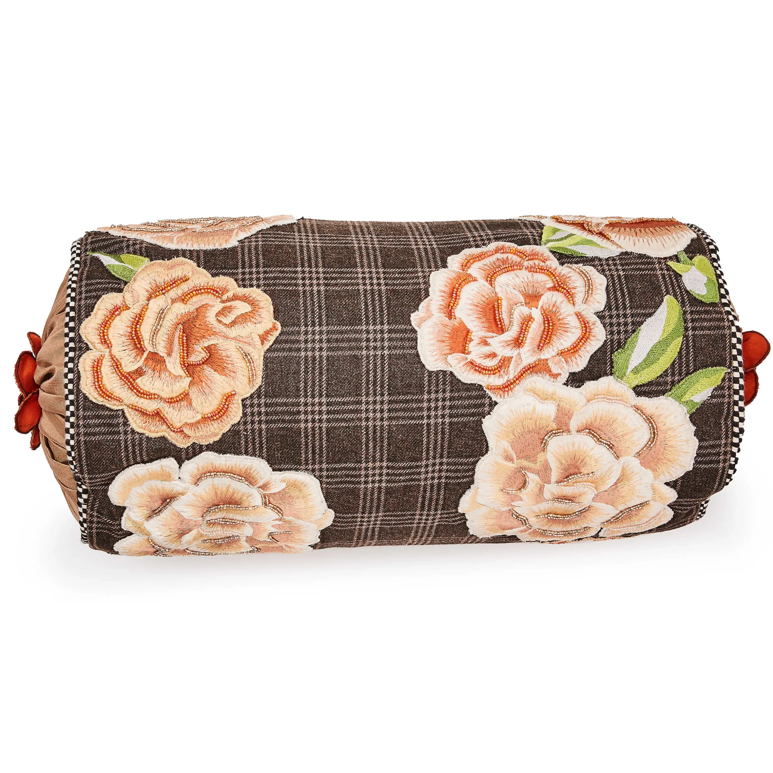 Pillows, Throws, & Cushions|MacKenzie-Childs Field Study Floral Beaded Bolster
