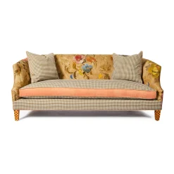 Living Room|MacKenzie-Childs Field Study Floral  Gingham Sofa