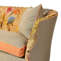 Living Room|MacKenzie-Childs Field Study Floral  Gingham Sofa