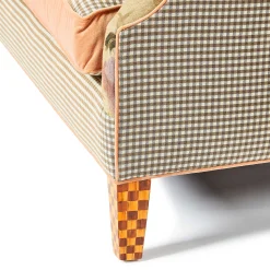 Living Room|MacKenzie-Childs Field Study Floral  Gingham Sofa
