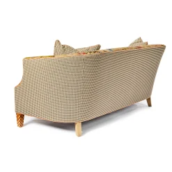 Living Room|MacKenzie-Childs Field Study Floral  Gingham Sofa