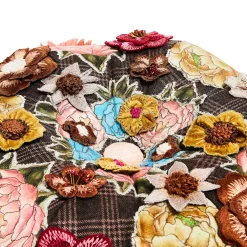 Living Room|MacKenzie-Childs Field Study Floral Tufted Footstool