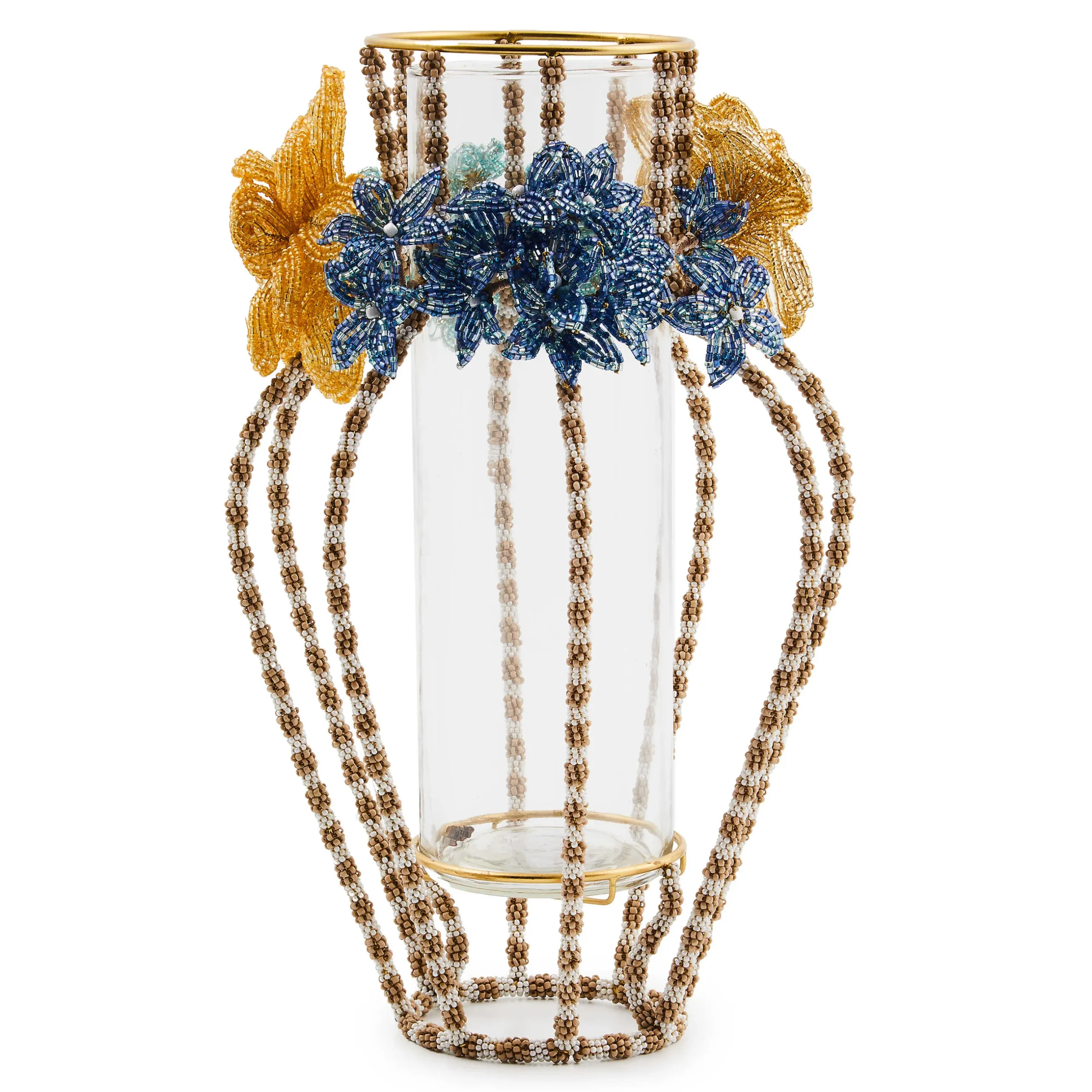 Room Accents|MacKenzie-Childs Field Study Large Beaded Flower Vase
