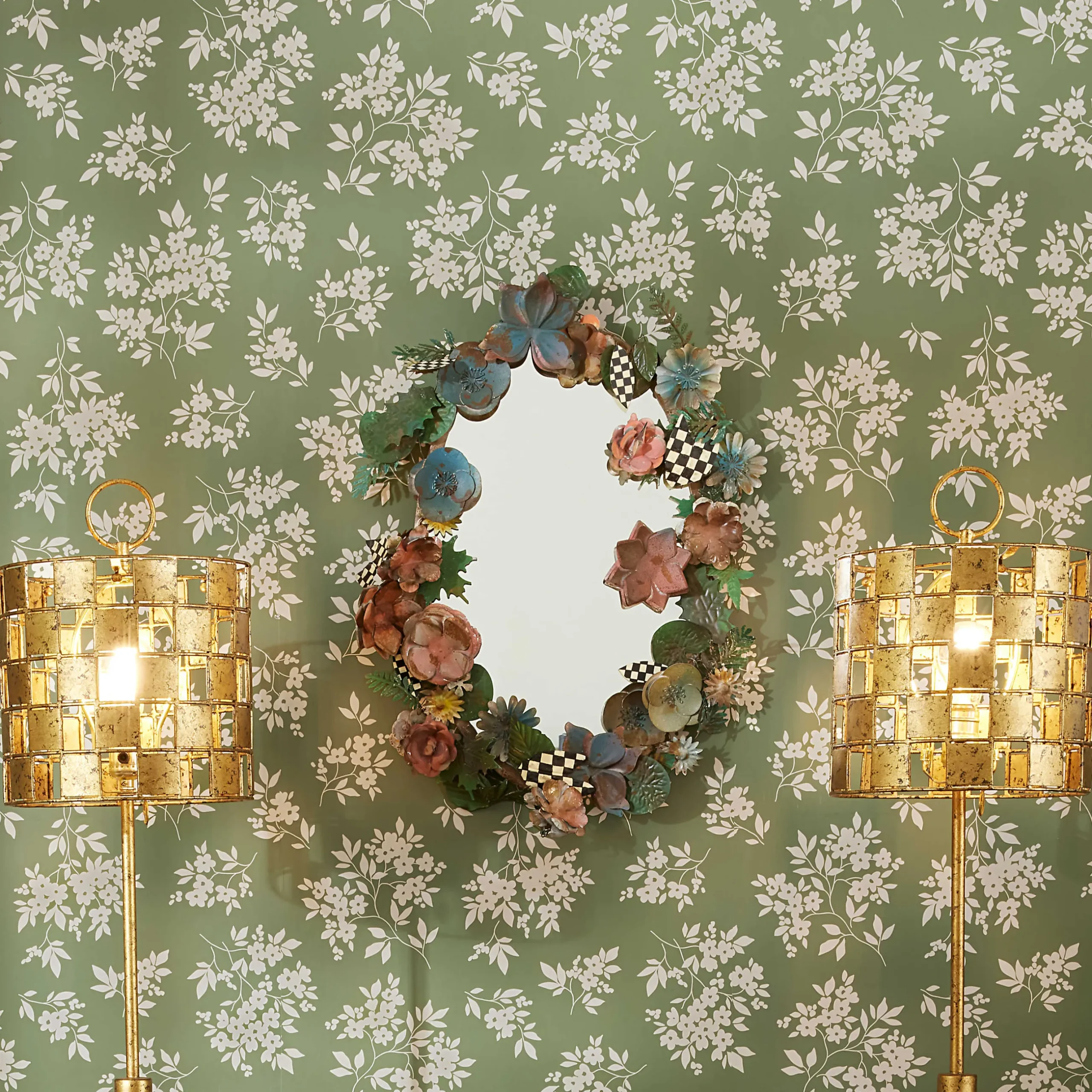 Room Accents|MacKenzie-Childs Field Study Oval Wall Mirror