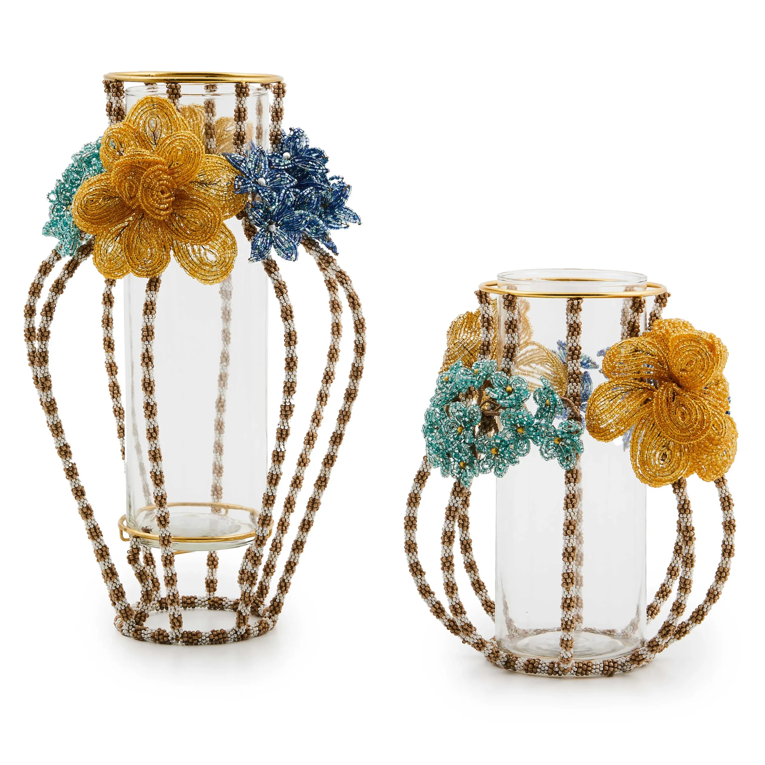 Room Accents|Fall Entertaining|MacKenzie-Childs Field Study Small Beaded Flower Vase