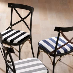 Dining Room & Kitchen|MacKenzie-Childs Flatiron Black Stripe Dining Chair