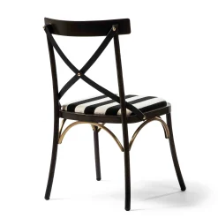Dining Room & Kitchen|MacKenzie-Childs Flatiron Black Stripe Dining Chair