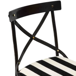 Dining Room & Kitchen|MacKenzie-Childs Flatiron Black Stripe Dining Chair