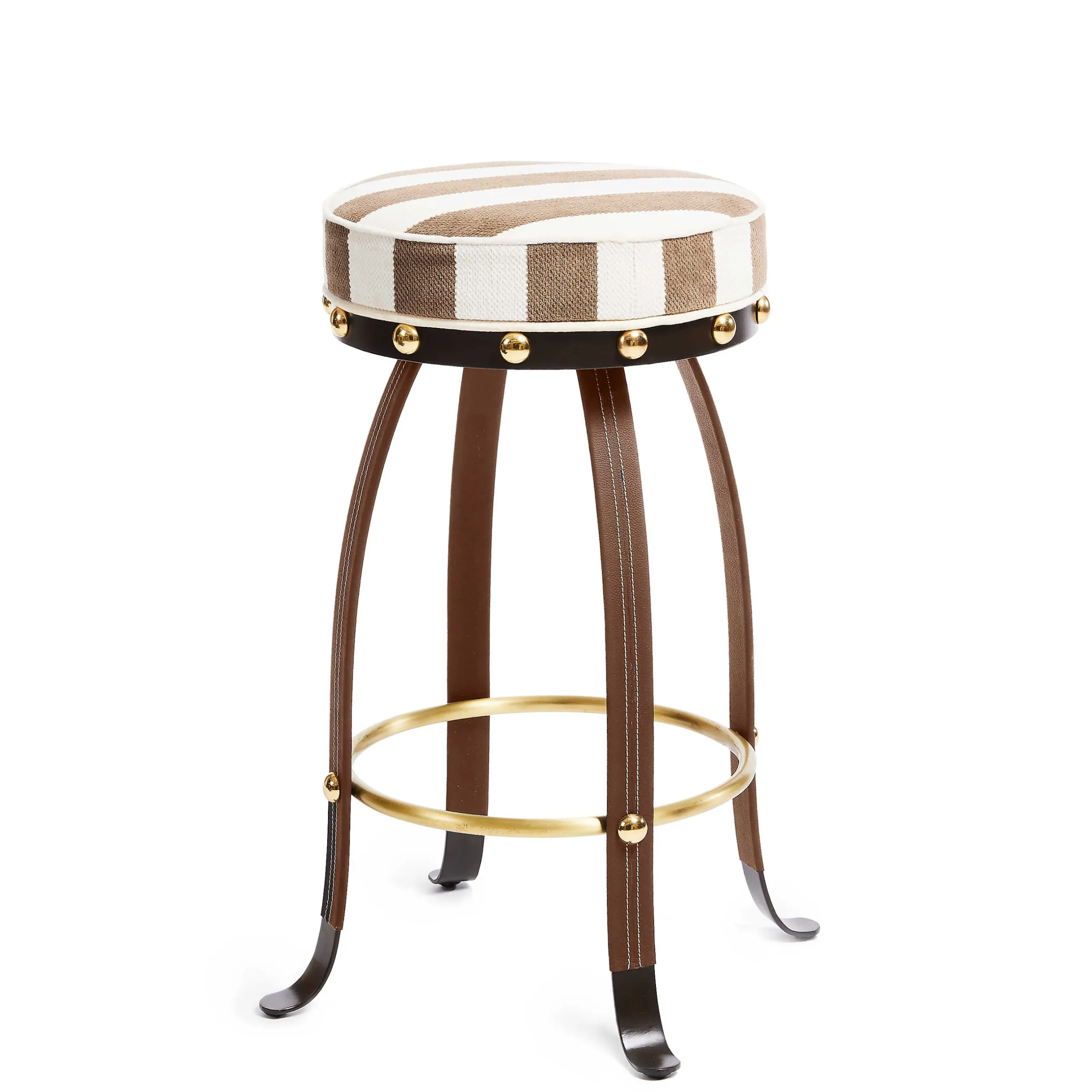 Dining Room & Kitchen|MacKenzie-Childs Flatiron Brown Stripe Bar Stool