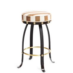 Dining Room & Kitchen|MacKenzie-Childs Flatiron Brown Stripe Bar Stool