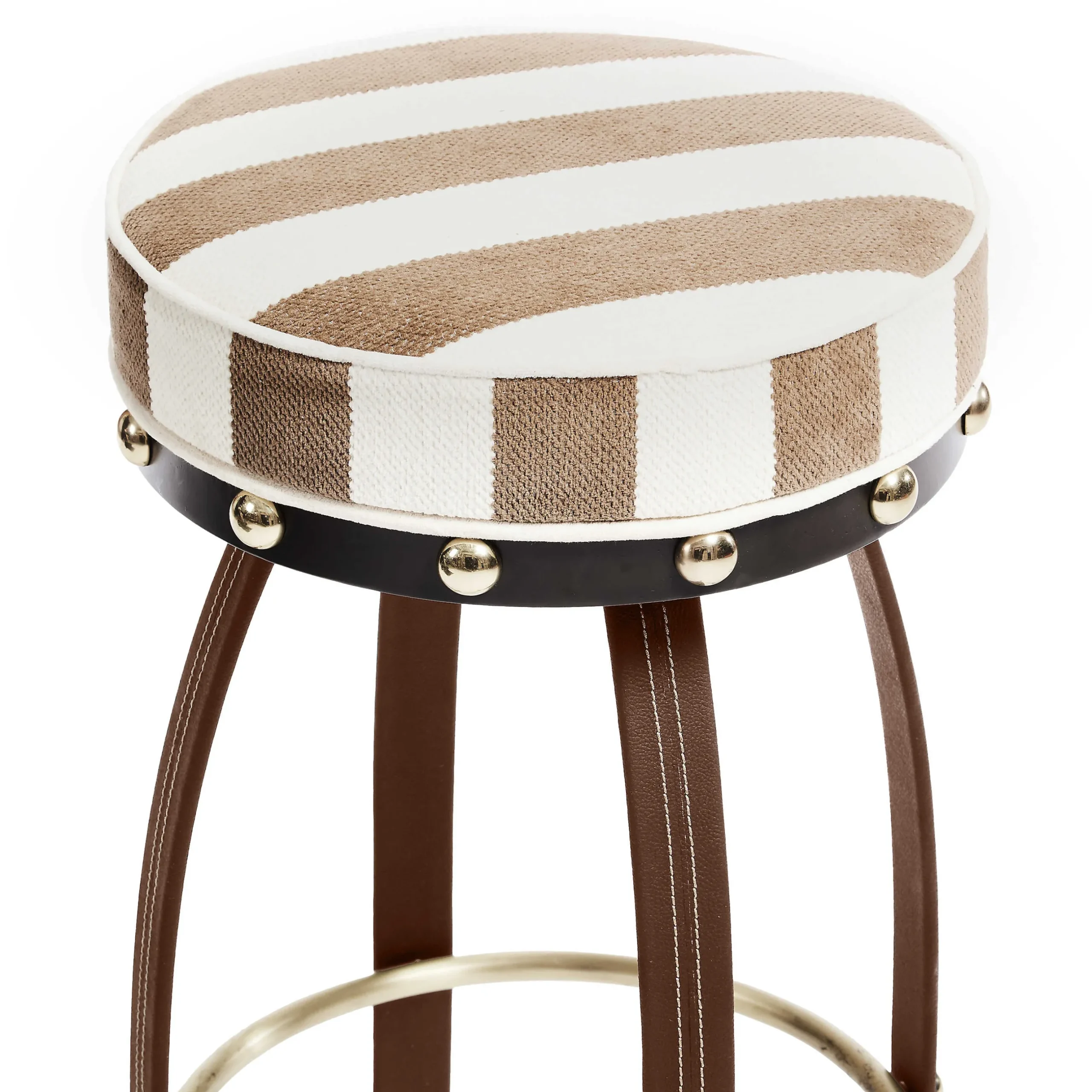 Dining Room & Kitchen|MacKenzie-Childs Flatiron Brown Stripe Bar Stool