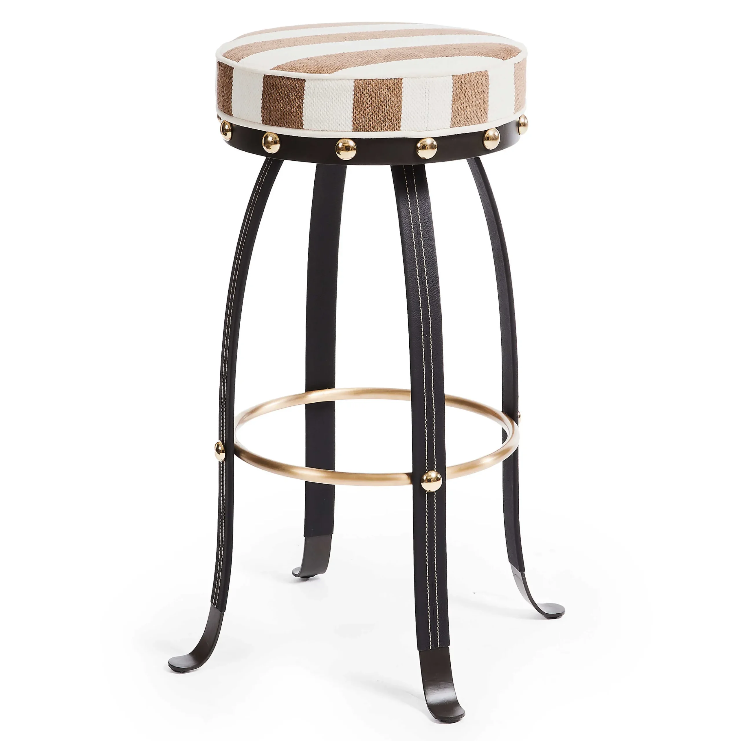 Dining Room & Kitchen|MacKenzie-Childs Flatiron Brown Stripe Counter Stool