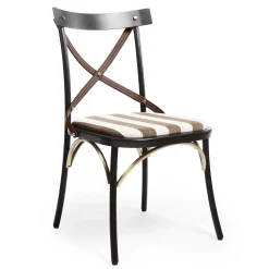 Dining Room & Kitchen|MacKenzie-Childs Flatiron Brown Stripe Dining Chair