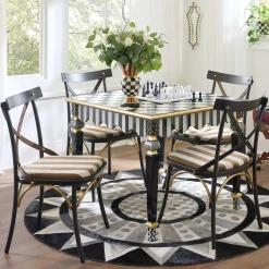 Dining Room & Kitchen|MacKenzie-Childs Flatiron Brown Stripe Dining Chair
