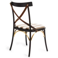 Dining Room & Kitchen|MacKenzie-Childs Flatiron Brown Stripe Dining Chair