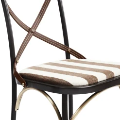 Dining Room & Kitchen|MacKenzie-Childs Flatiron Brown Stripe Dining Chair