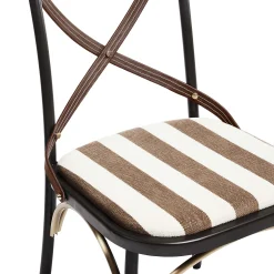 Dining Room & Kitchen|MacKenzie-Childs Flatiron Brown Stripe Dining Chair