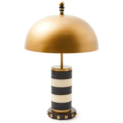 Lighting|MacKenzie-Childs Flatiron Leather Stripe Table Lamp