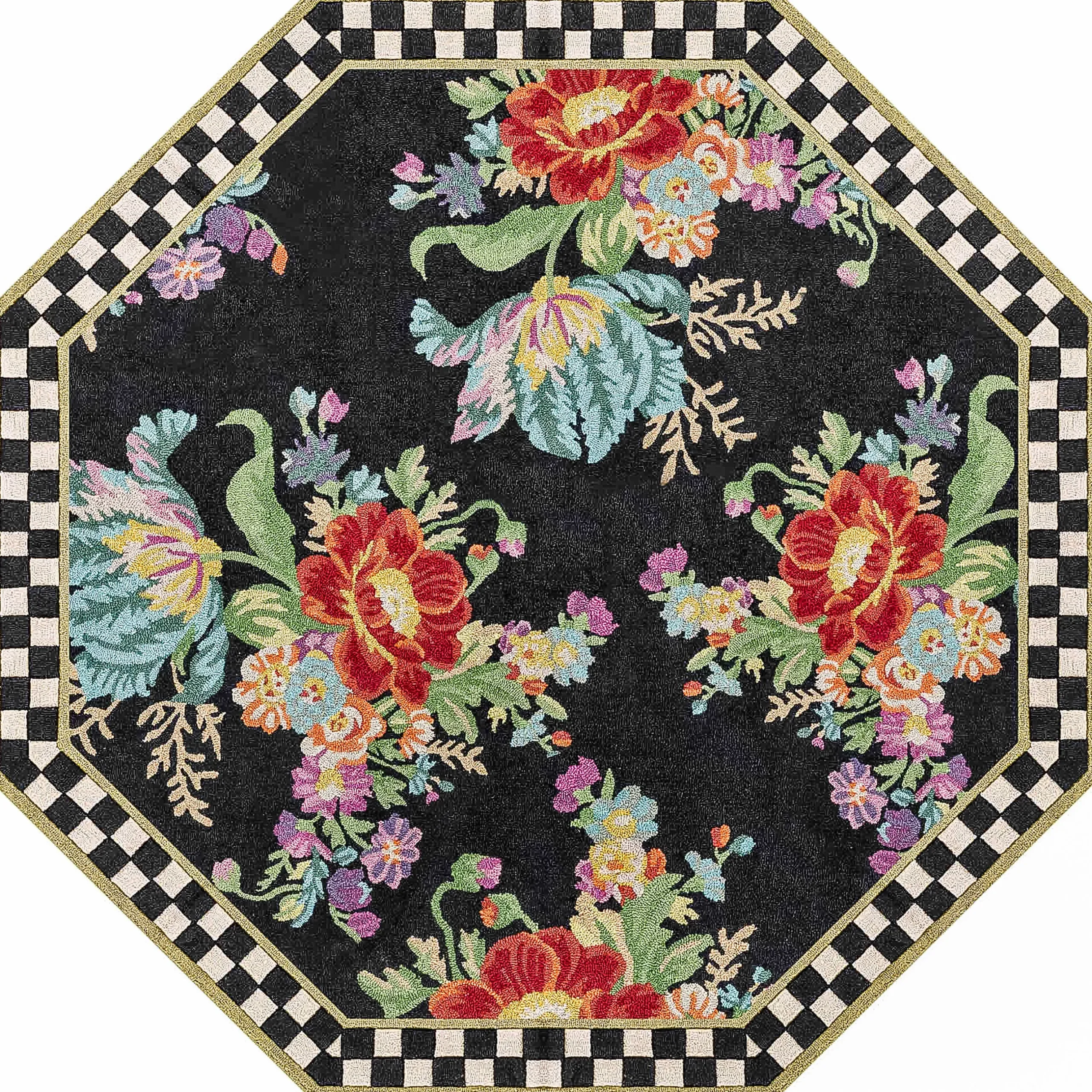 Rugs|MacKenzie-Childs Flower Market 6' Octagon Washable Rug