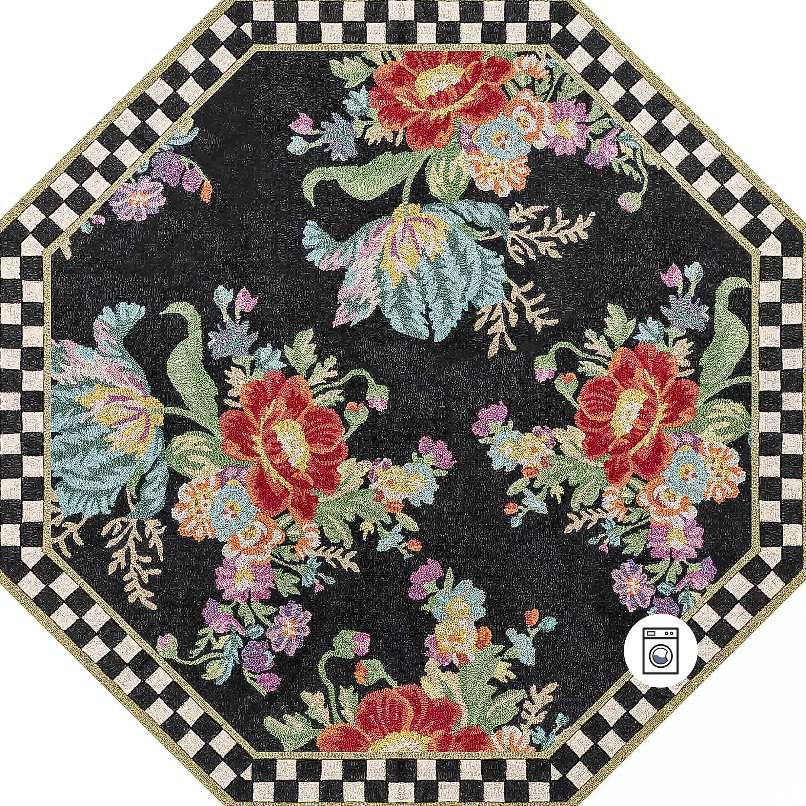 Rugs|MacKenzie-Childs Flower Market 6' Octagon Washable Rug